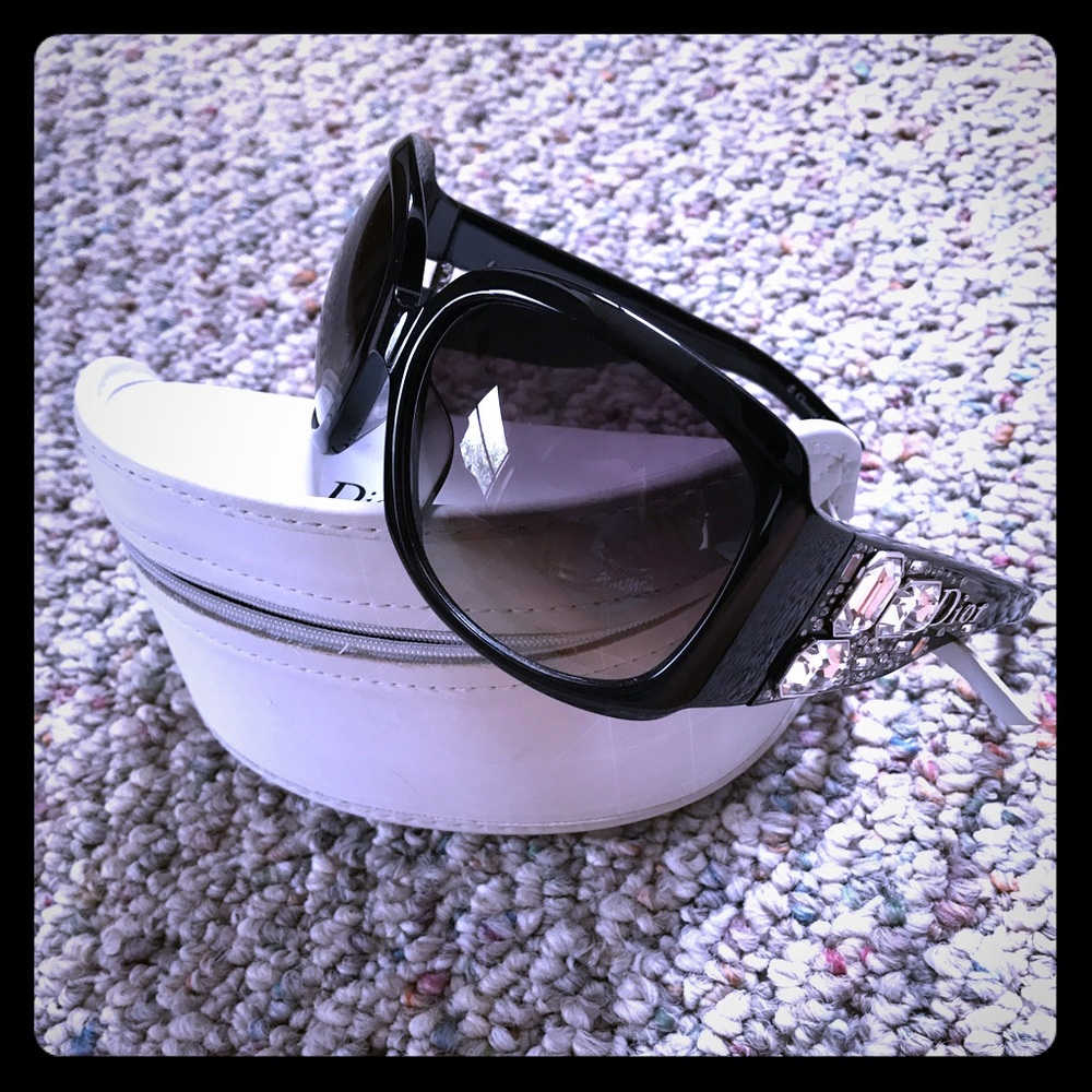 Dior on the rocks sunglasses crystal bling black